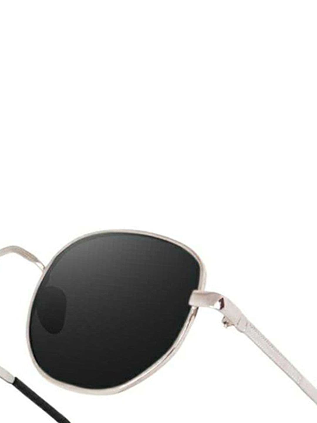 SPADEACES Unisex Aviator Sunglasses with UV Protected Lens PATHAN BLACKSILVER-20