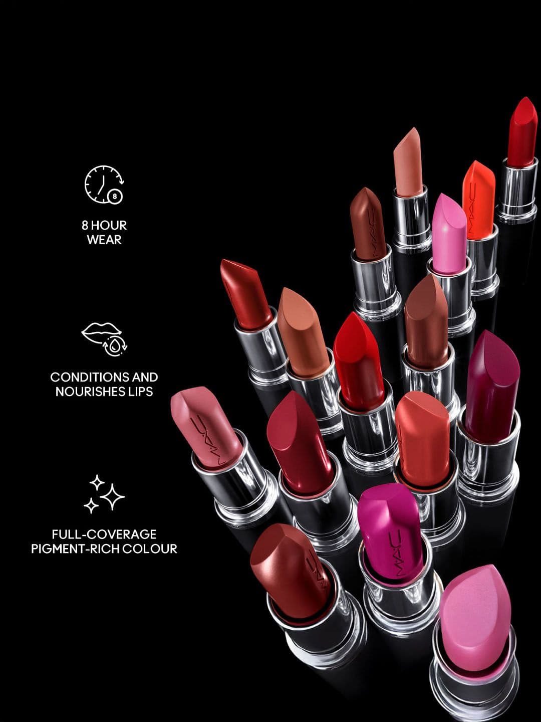 M.A.C Macximal Satin Richly Pigmented Long-Lasting Mini Lipstick 1.5g - Dubonnet