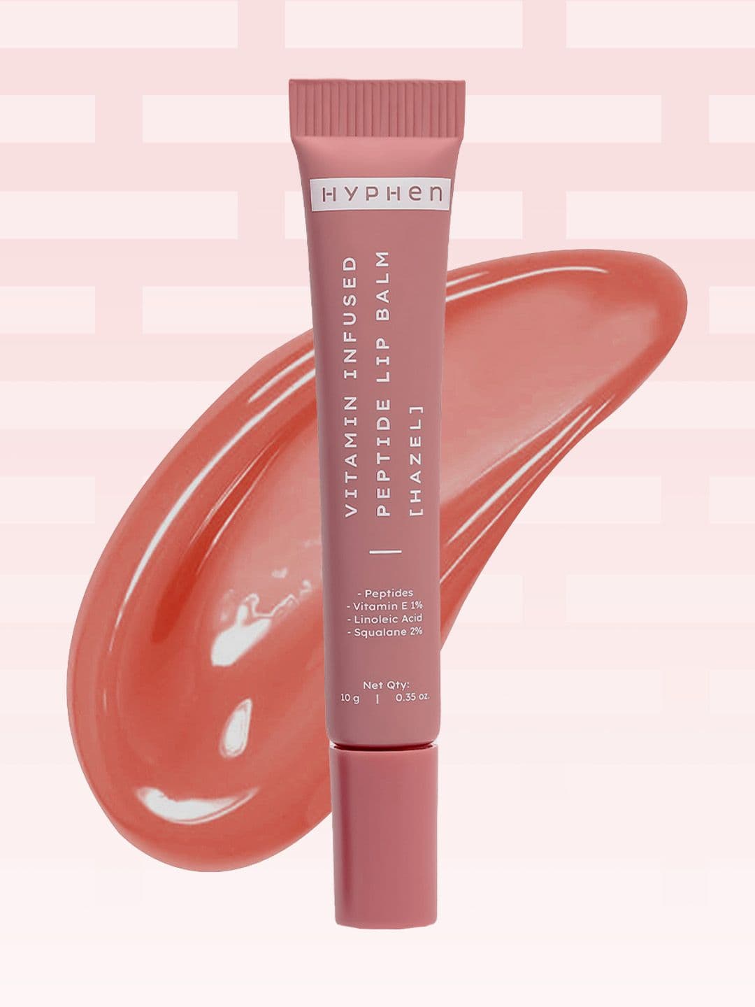 Hyphen Tinted Lip Balm with 1% Vit E & 2% Squalane to Brighten & Moisturize 10g - Hazel