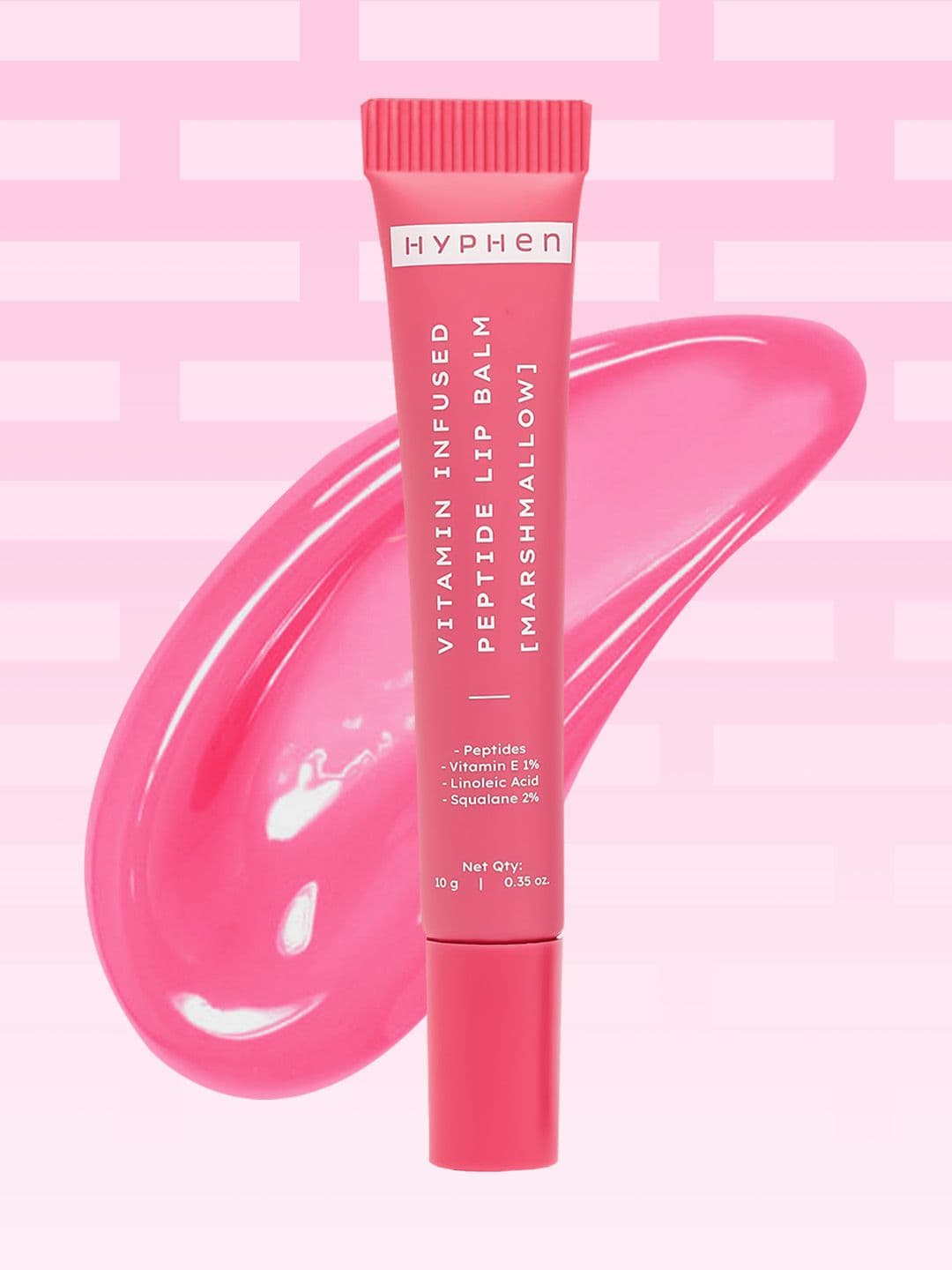 Hyphen Tinted Lip Balm with 1% Vit E & 2% Squalane to Brighten & Moisturize10g Marshmallow