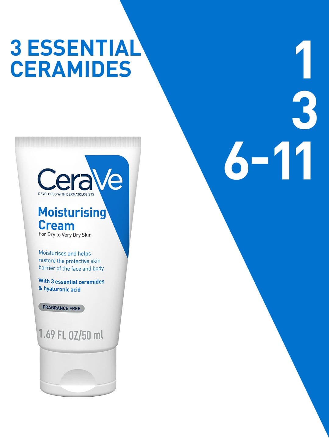 CeraVe Moisturizing Barrier Repair Cream with Ceramides & Hyaluronic Acid - 50ml