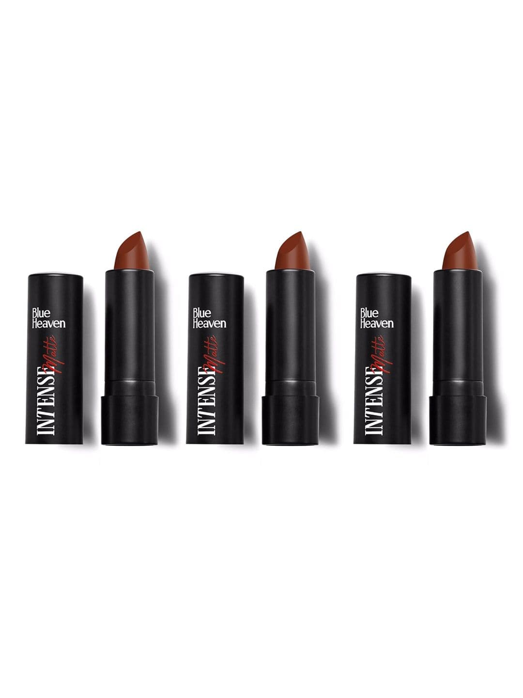 Blue Heaven Set of 3 Intense Matte Moisturising Lipstick 4 g each - Chocolate Swirl