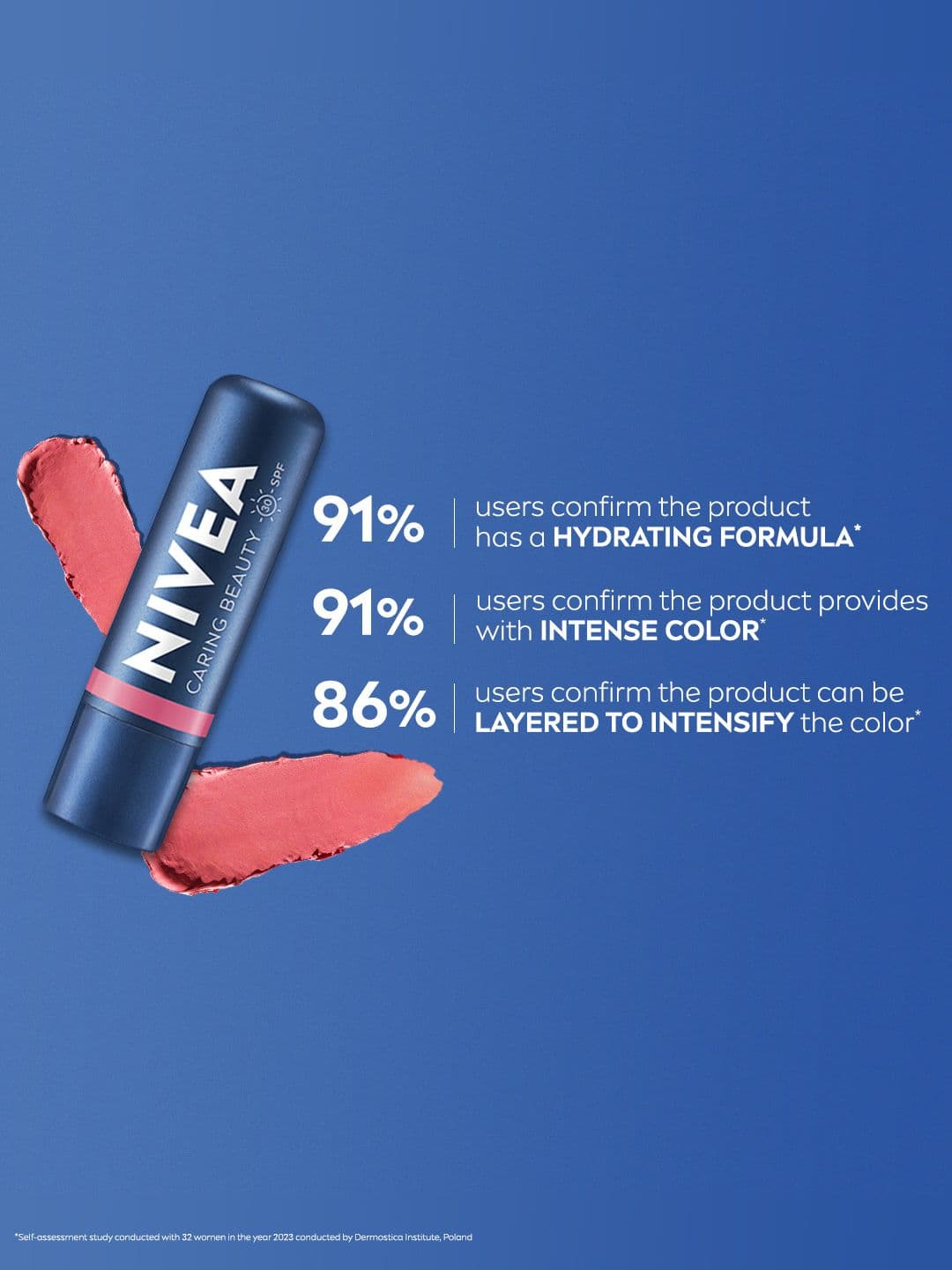 Nivea Caring Beauty SPF 30 Lip & Cheek Tint Balm with Shea Butter & Almond Oil - Rose