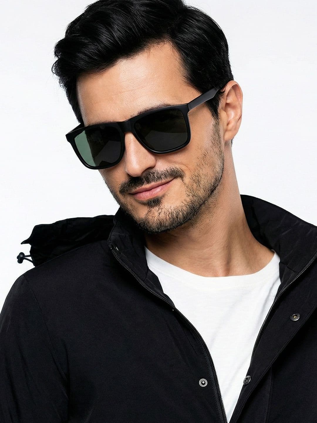 Vincent Chase by Lenskart Unisex Green Lens & Black Sports Sunglasses with UV Protected Lens