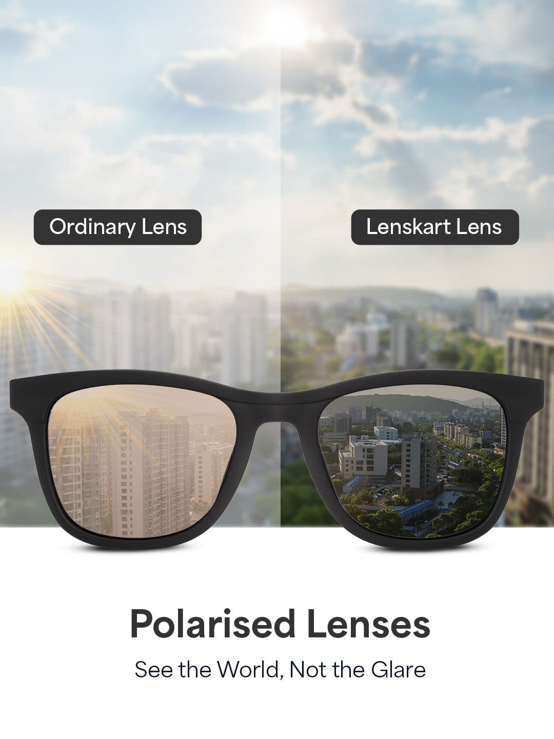 Vincent Chase by Lenskart Grey Polarised & UV Protected Round Sunglasses