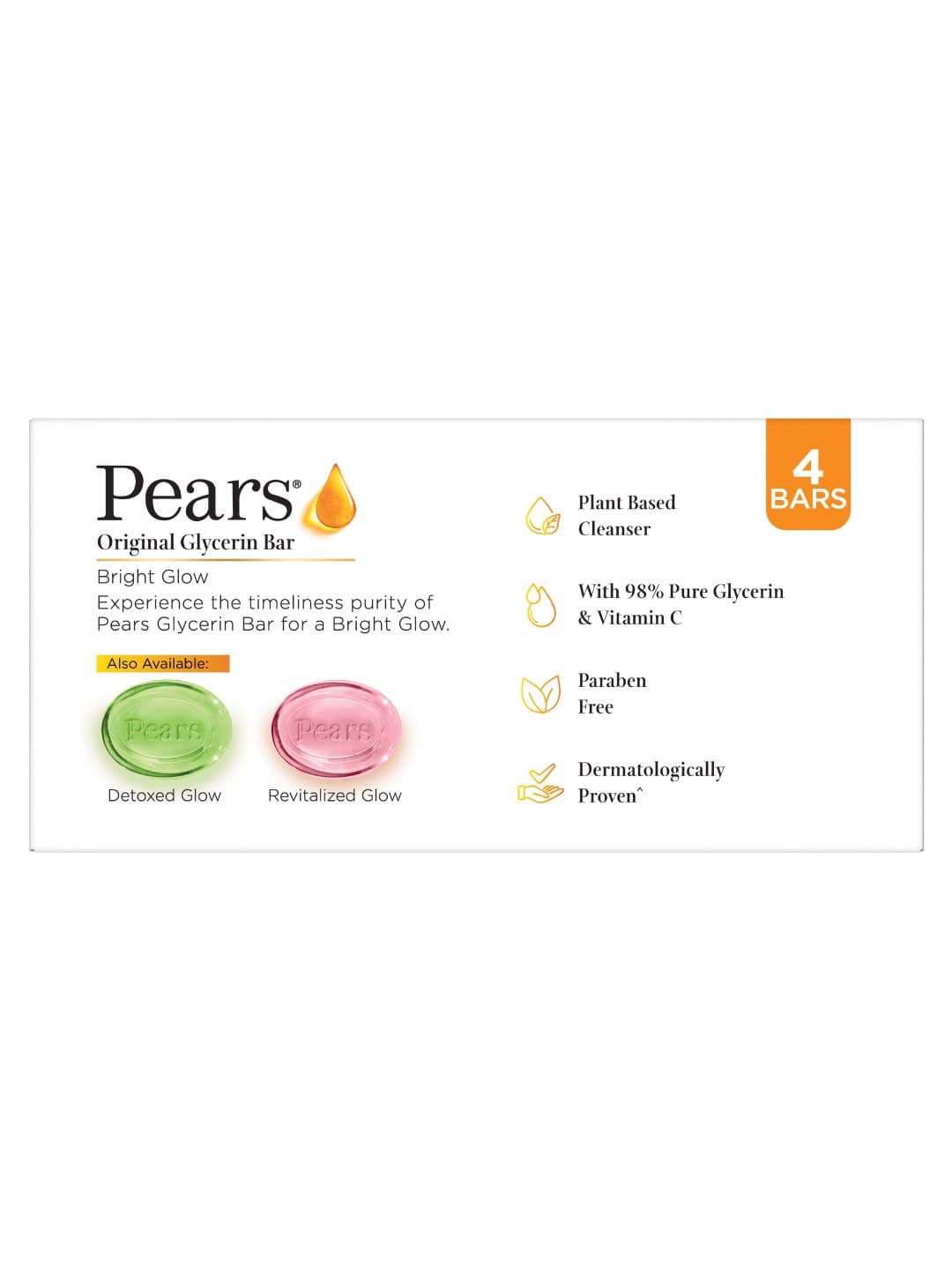 Pears Naturale Set of 4 Vitamin C Soap - 125g each