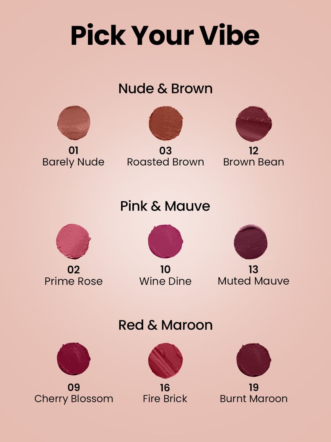 SWISS BEAUTY Satin Comfort Highly Pigmented 3-in-1 Lipstick Trio - Nude & Brown