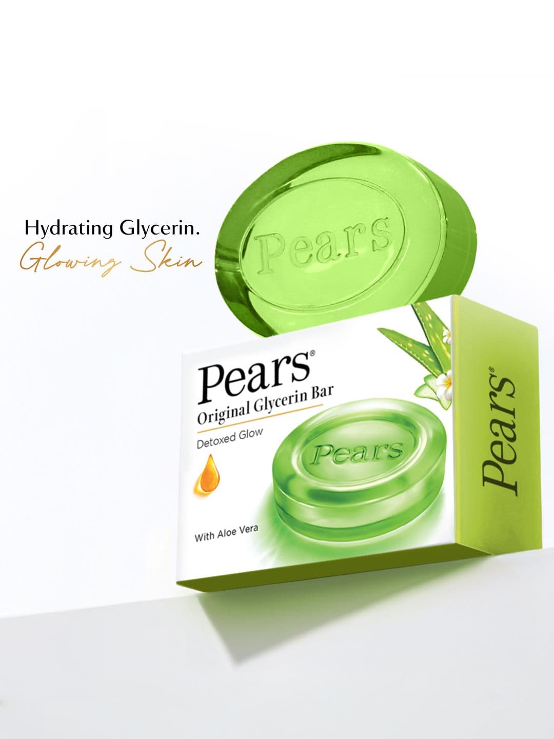 Pears Natural Set of 4 Aloe Vera Detoxifying Bathing Soap Bar - 125 g Each