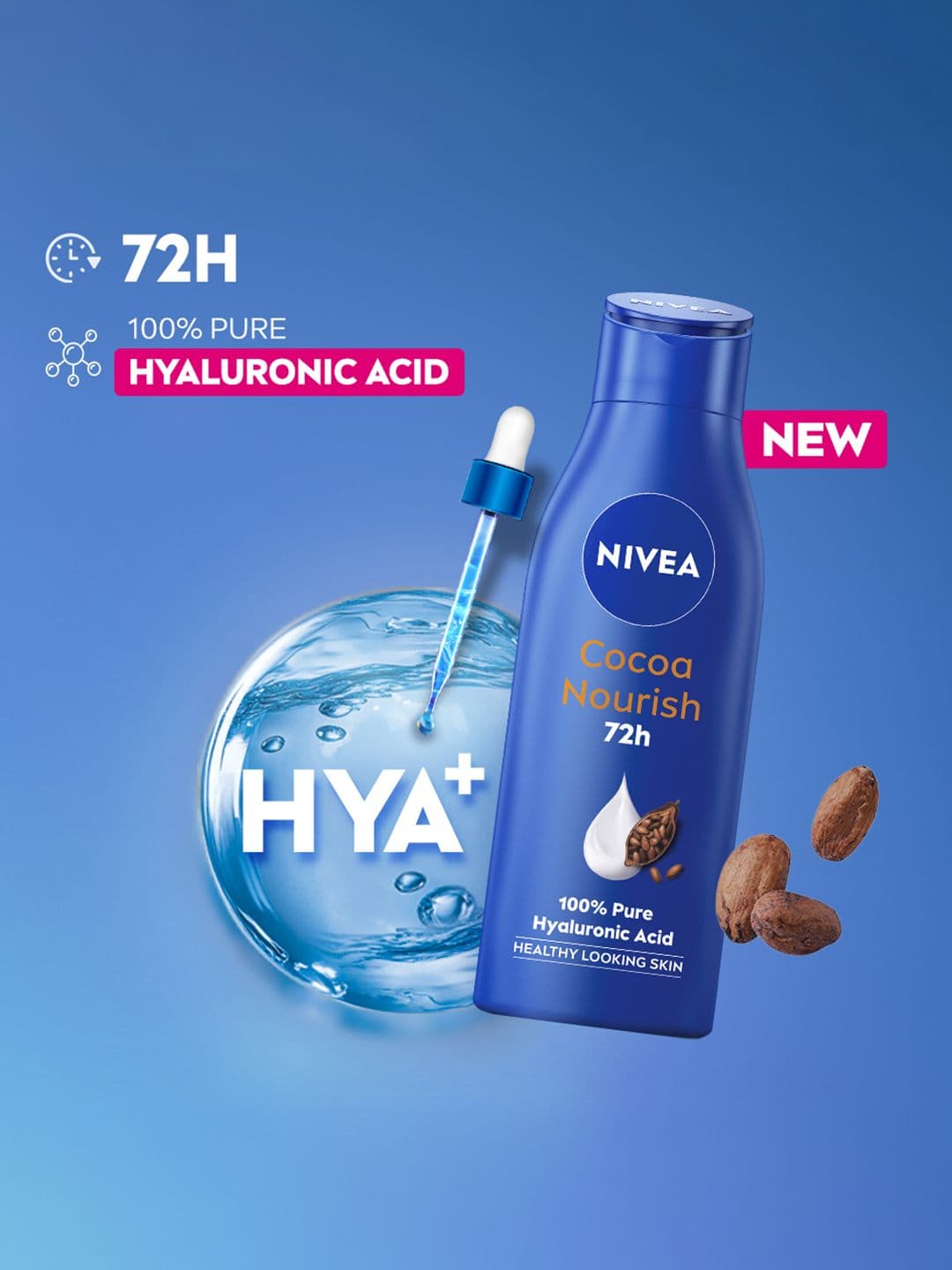 Nivea Unisex Cocoa Nourish 48h Deep Moisturising For Very Dry Skin Body Lotion 200 ml