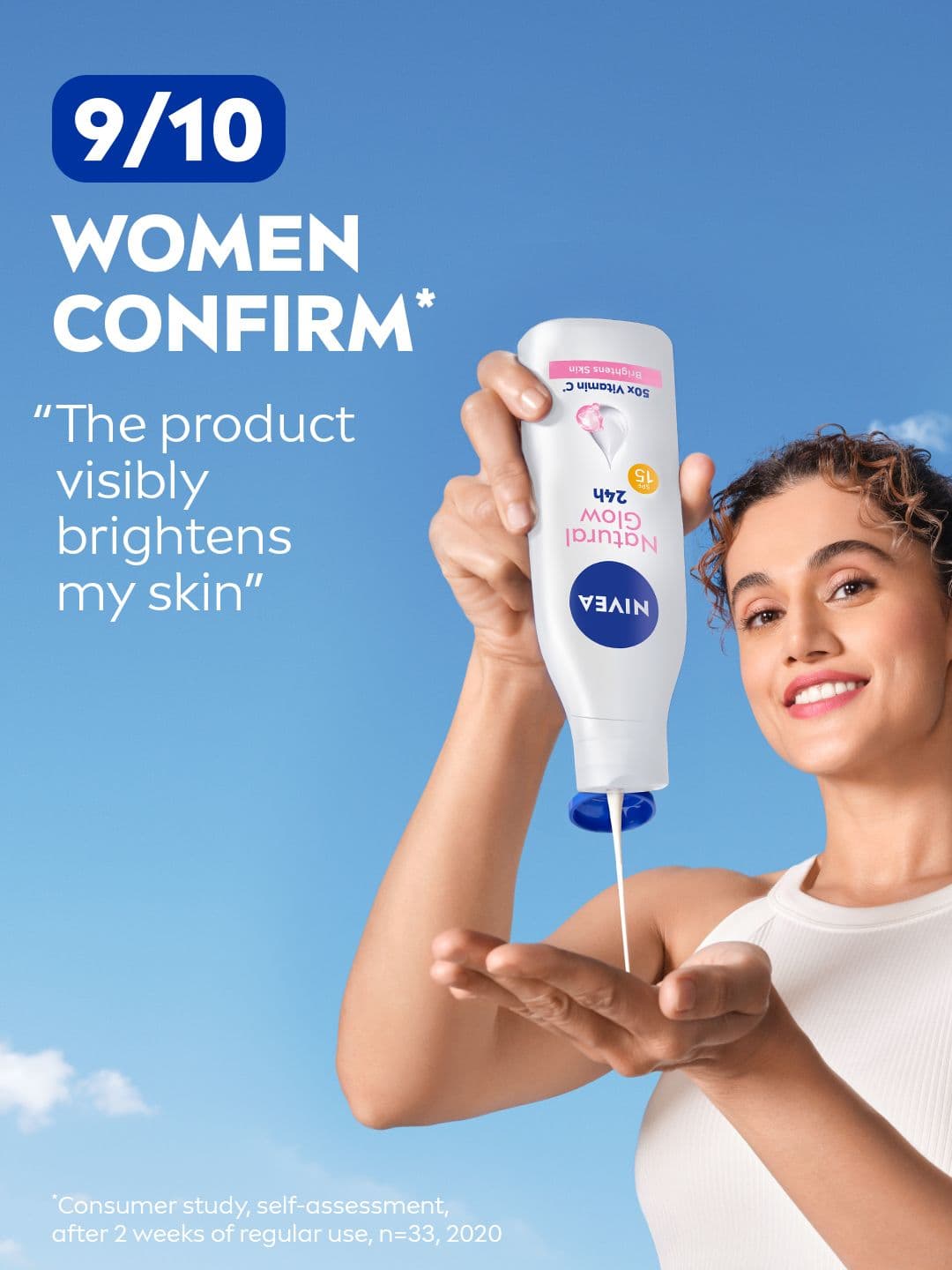 Nivea Body Lotion SPF 15 Natural Glow Cell Repair 50x Vitamin C - 200 ml