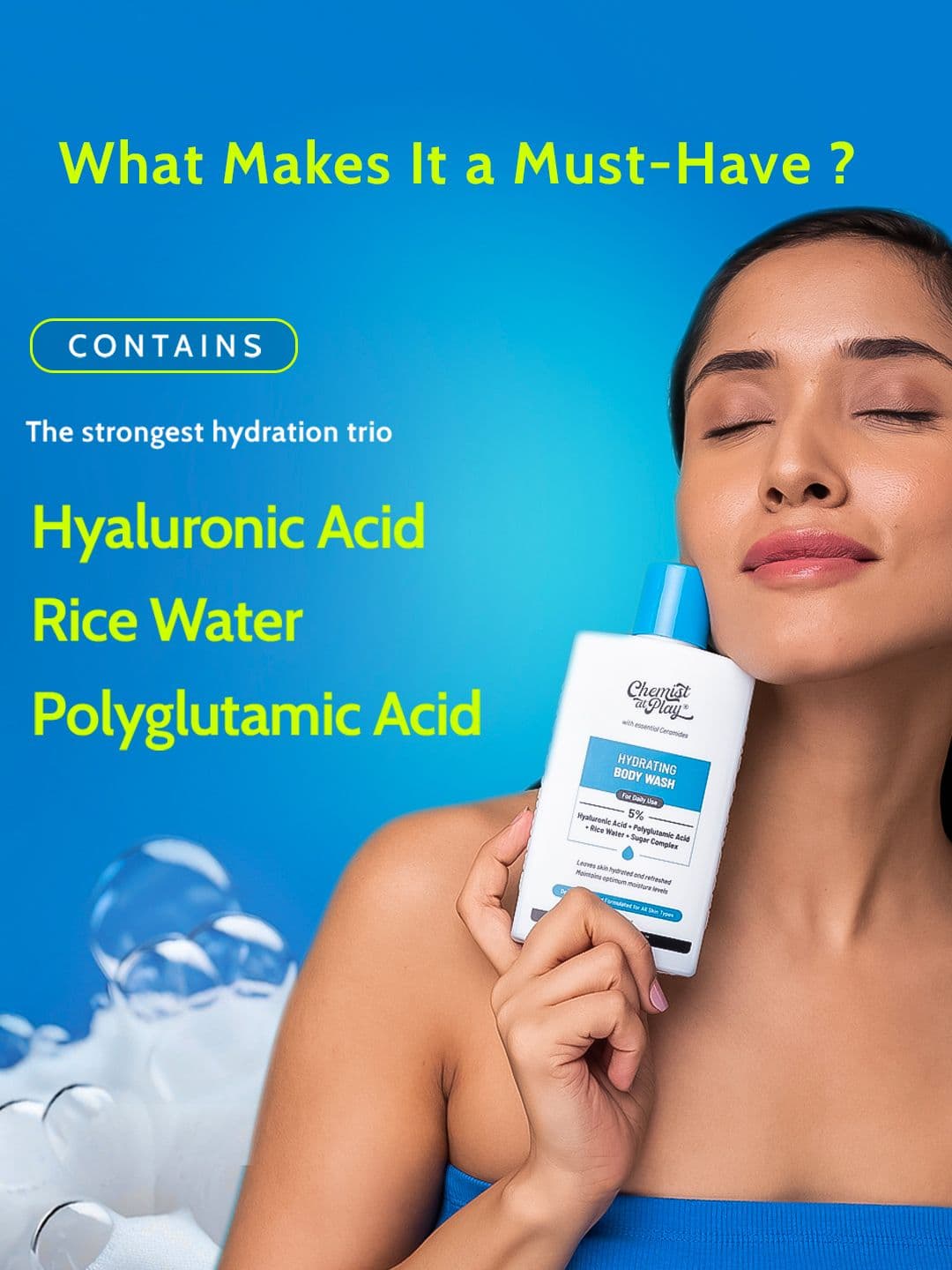 Chemist at Play Hydrating Body Wash With 5% Niacinamide & Hyaluronic Acid - 236ml