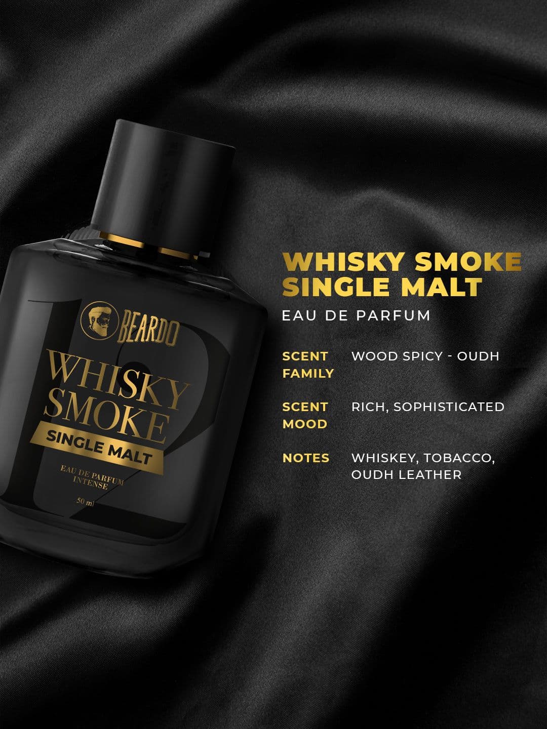 BEARDO Set of 3 Eau de Parfum - Whisky Smoke Single Malt + Don + Legend - 50ml each