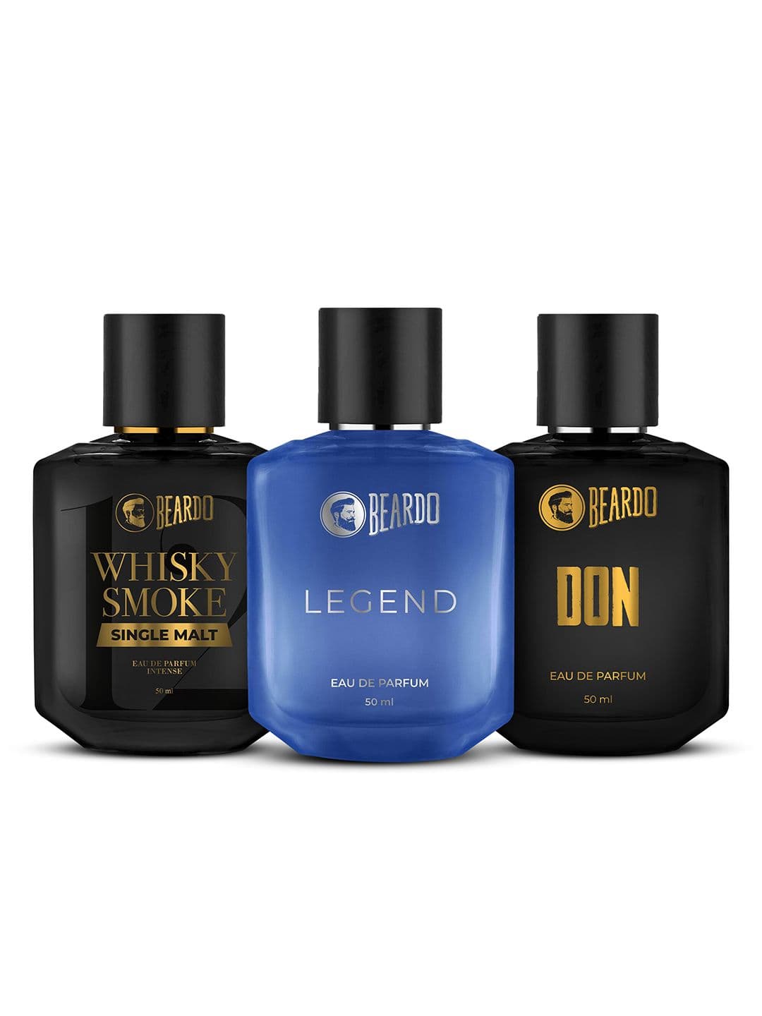 BEARDO Set of 3 Eau de Parfum - Whisky Smoke Single Malt + Don + Legend - 50ml each