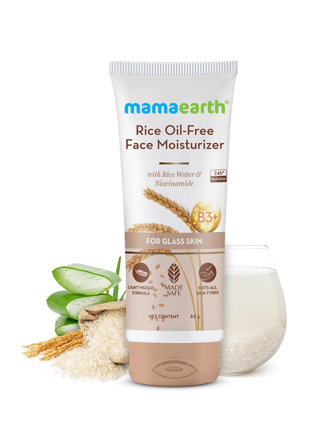 Mamaearth Set Of Rice Face Wash & Oil Free Face Moisturizer