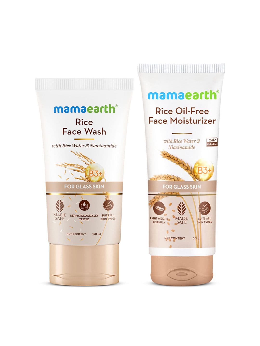 Mamaearth Set Of Rice Face Wash & Oil Free Face Moisturizer