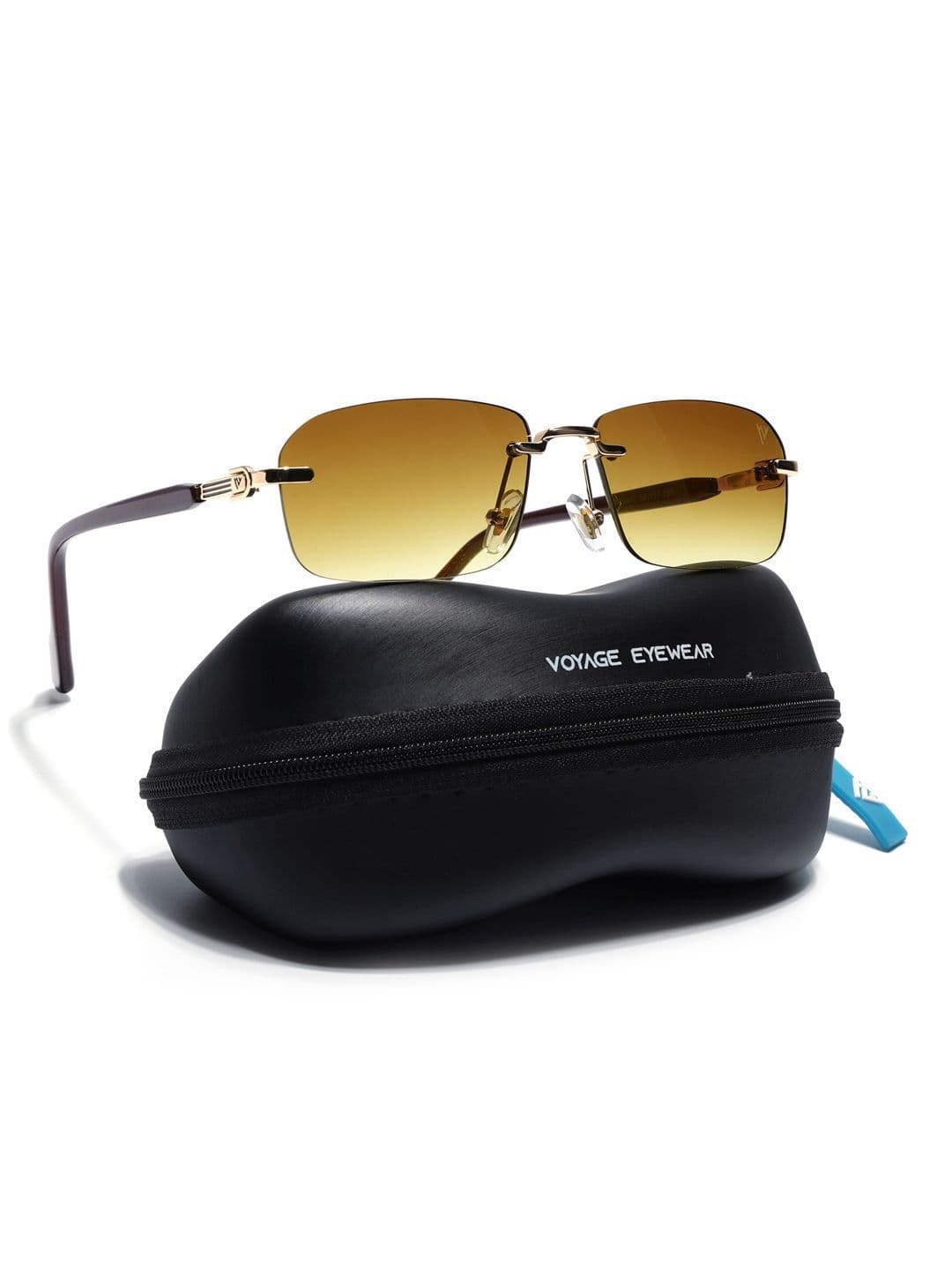 Voyage Unisex Rectangle Sunglasses with UV Protected Lens 3012MG6618