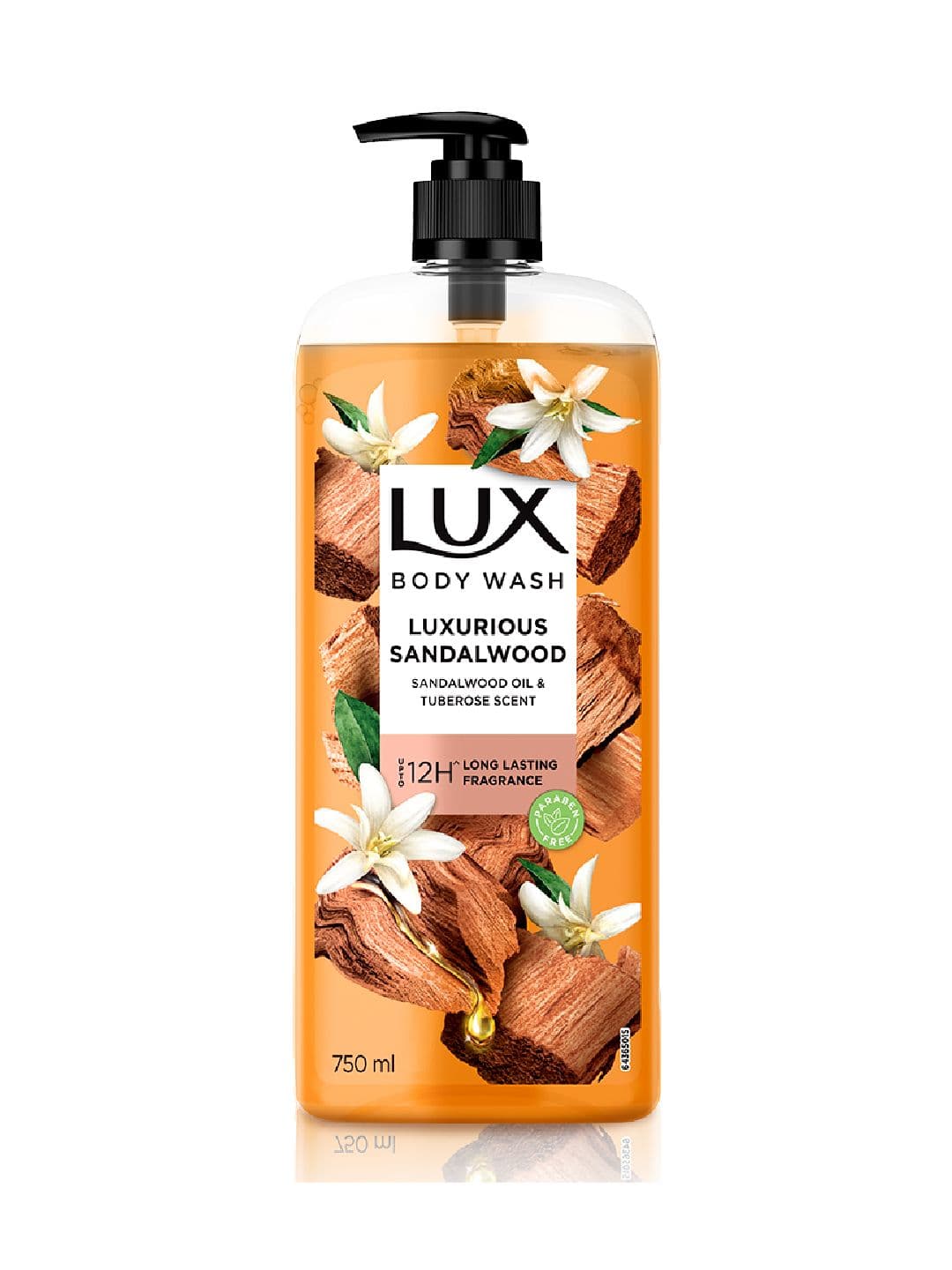 LUX Luxurious Sandalwood with Sandalwood Oil & Tuberose Scent - 750 ml