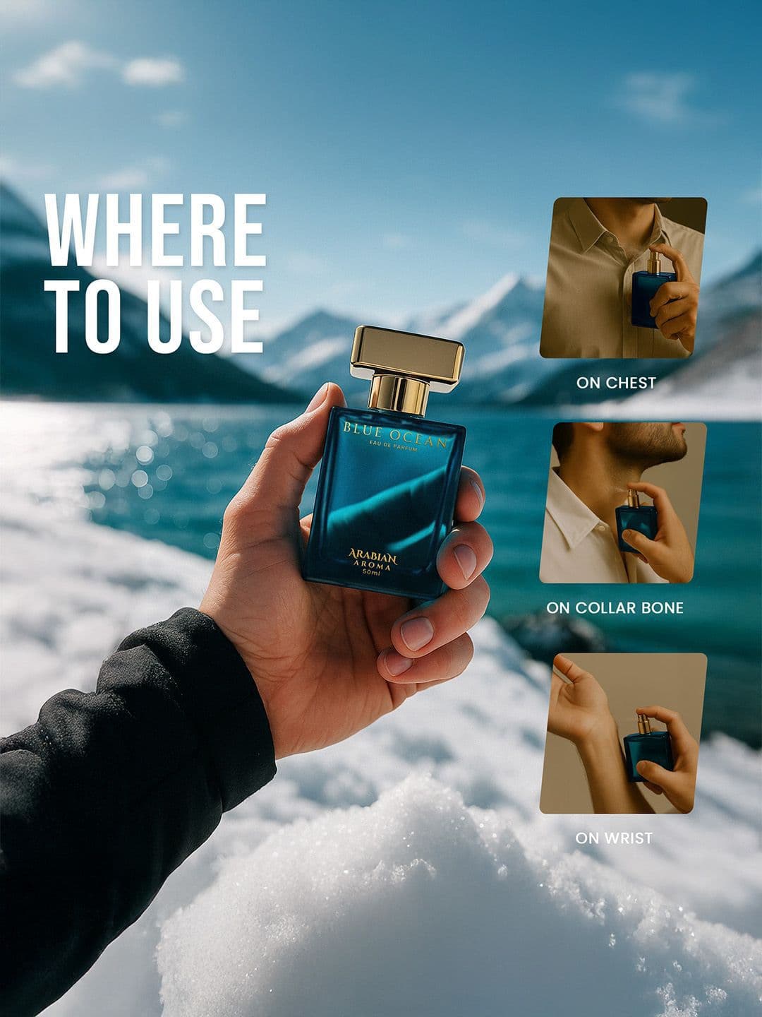 Arabian Aroma Men Blue Ocean Long Lasting Eau De Parfum - 50 ml