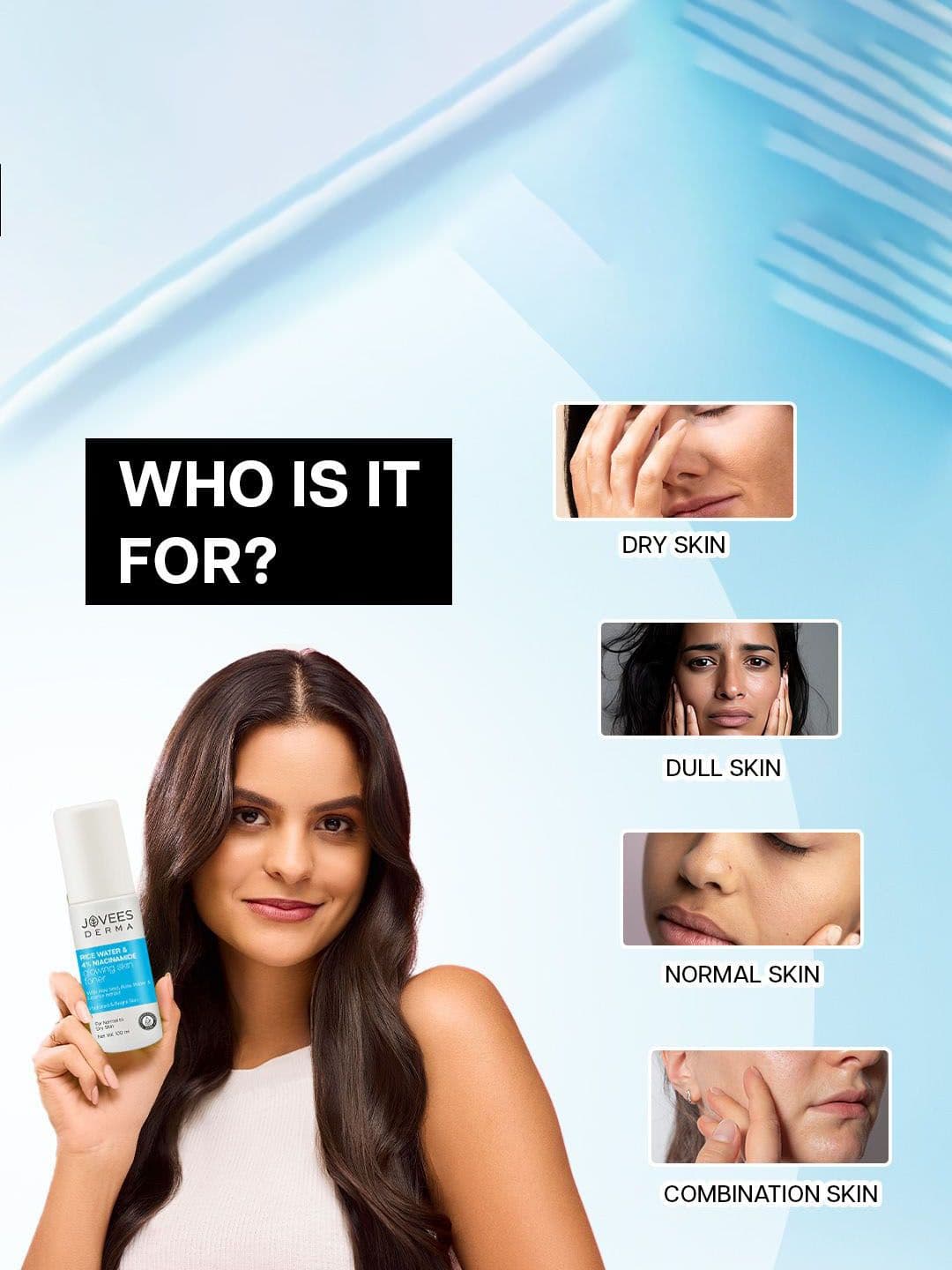 Jovees Derma Derma 4% Niacinamide & Rice Water Toner - 100 ml