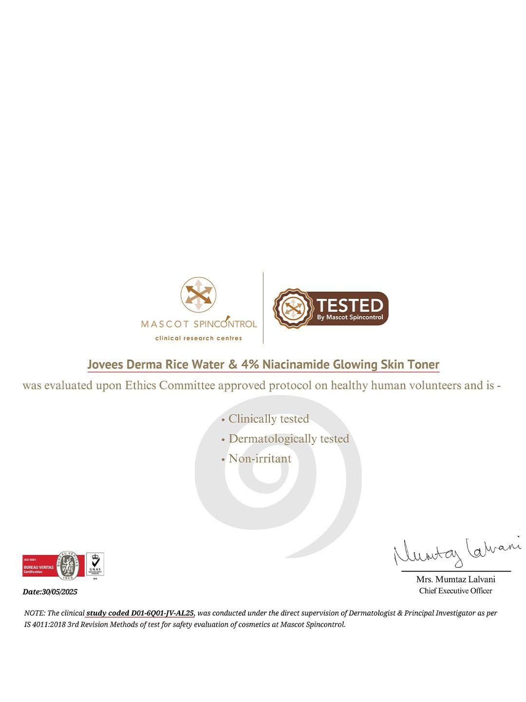 Jovees Derma Derma 4% Niacinamide & Rice Water Toner - 100 ml