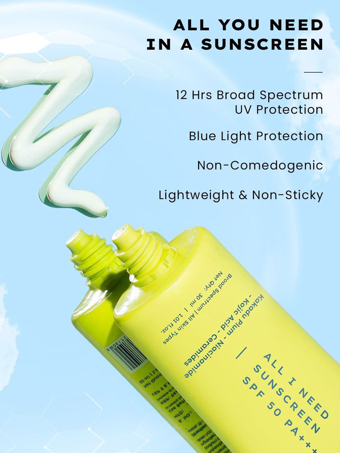 Hyphen All I Need SPF50 PA++++ Sunscreen with Niacinamide - 30ml