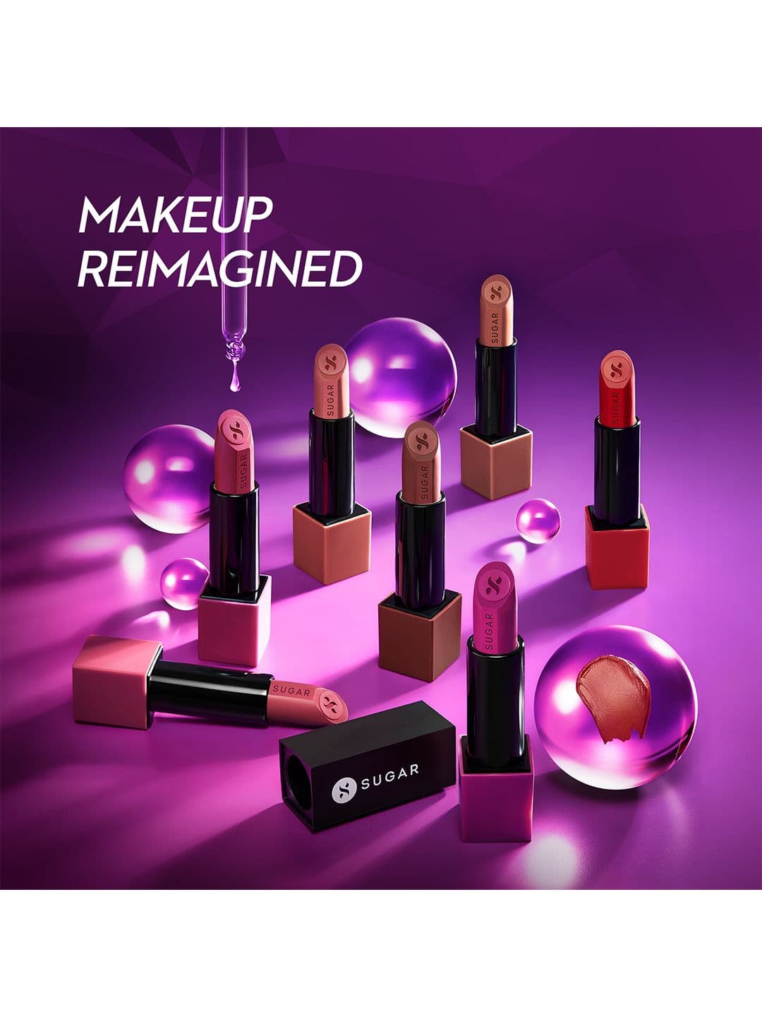 SUGAR Glide Peptide Velvety Matte Finish Serum Lipstick 4.2g - Cairo Crimson 04