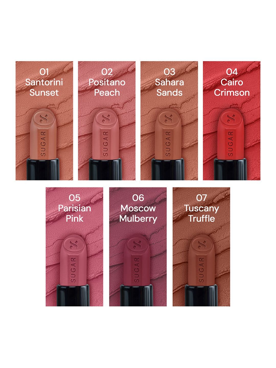 SUGAR Glide Peptide Velvety Matte Finish Serum Lipstick 4.2g - Cairo Crimson 04