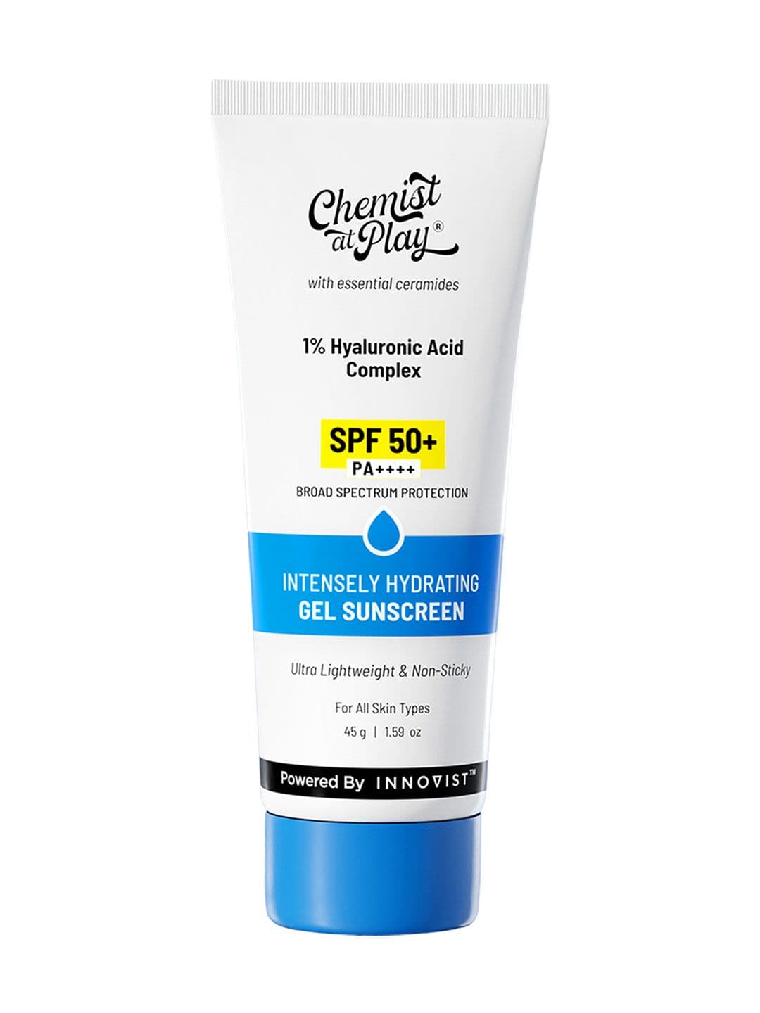 Chemist at Play Hydrating Gel Sunscreen With SPF 50+ PA++++ & 1% Hyaluronic Acid - 45 g