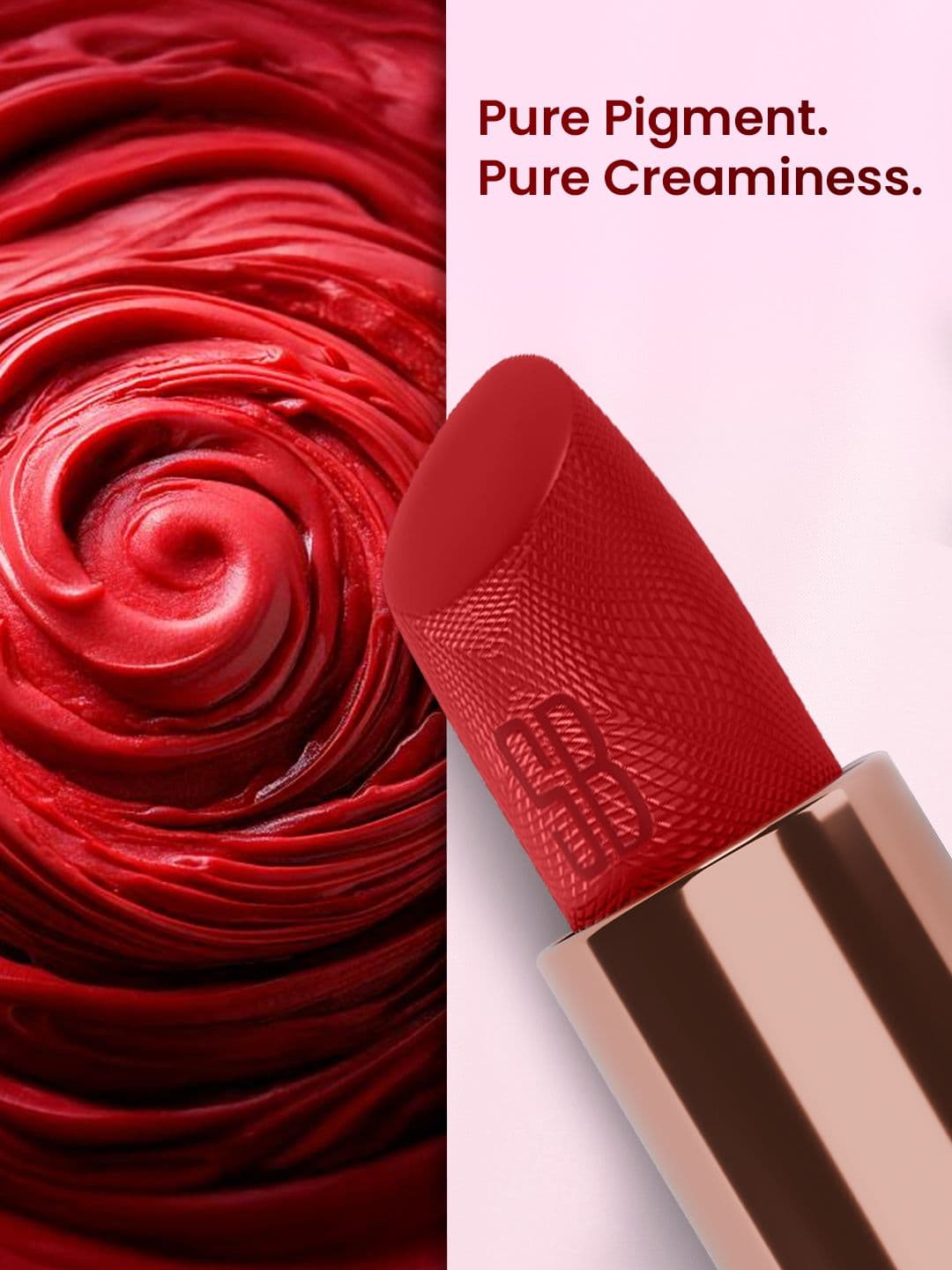 SWISS BEAUTY Pure Creamy Matte Lipstick with Vitamin E & Tea Tree Oil - Wild Pink 10