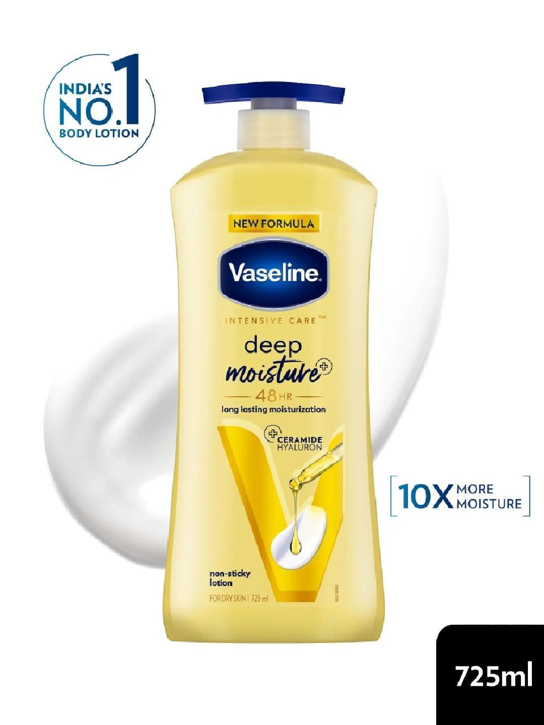 Vaseline Deep Moisture Body Lotion with Ceramide Hyaluron for Dry Skin - 725 ml