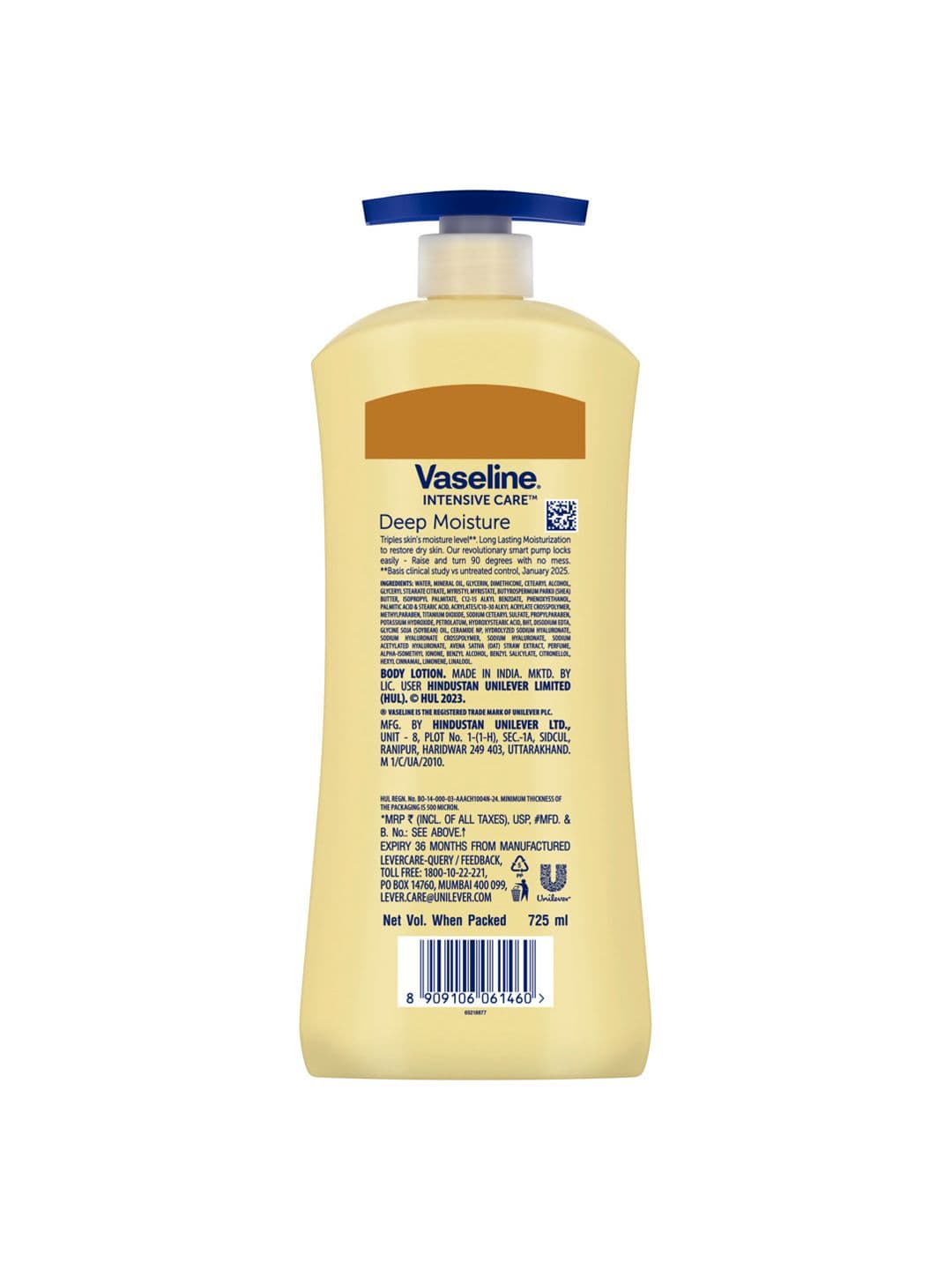 Vaseline Deep Moisture Body Lotion with Ceramide Hyaluron for Dry Skin - 725 ml