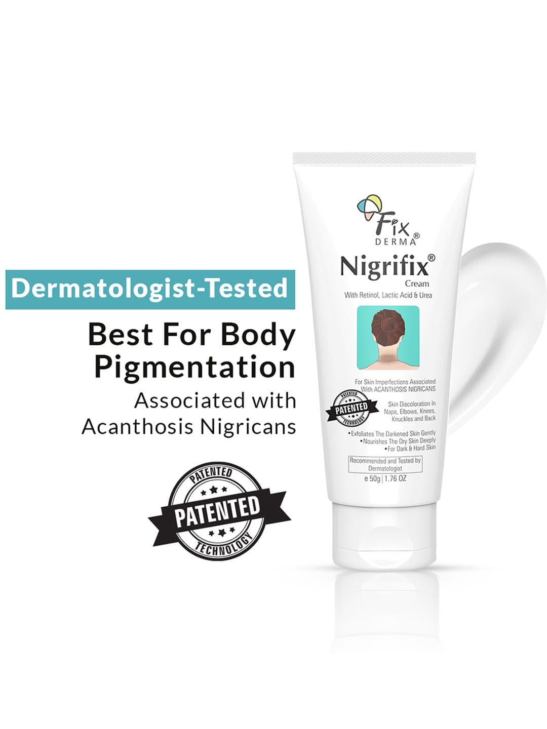 FIXDERMA Nigrifix Cream for Acanthosis Nigricans For Dark Neck & Ankles - 50g