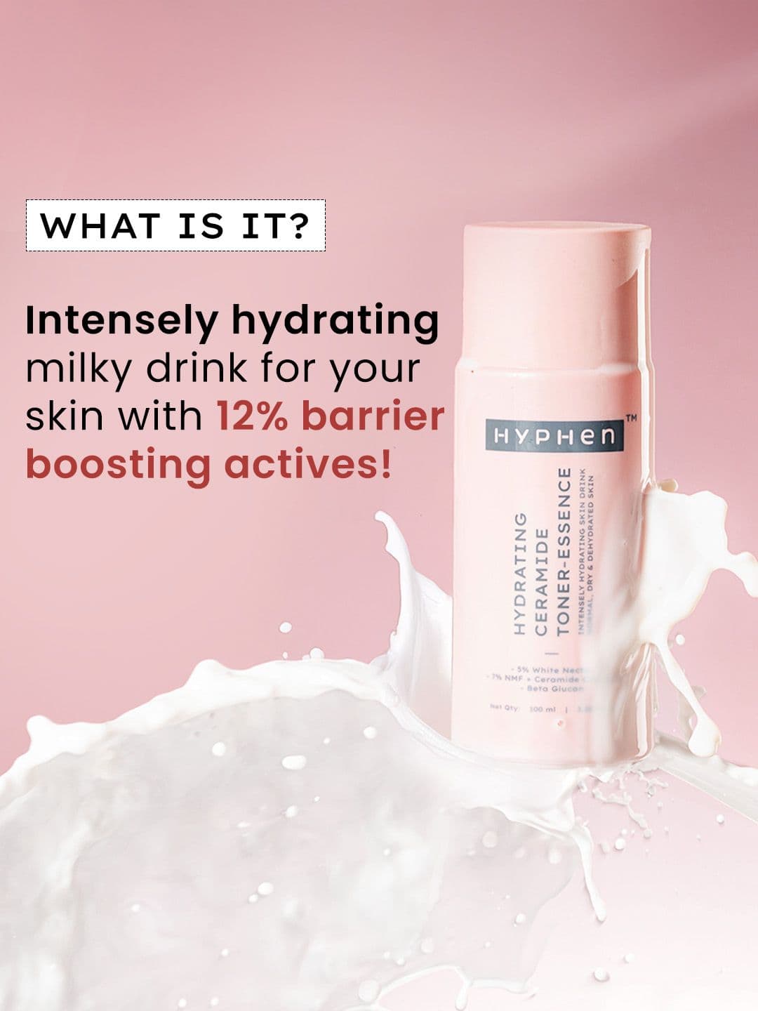 Hyphen Hydrating Ceramide Toner Essence With 5% White Nectar - 100 ml