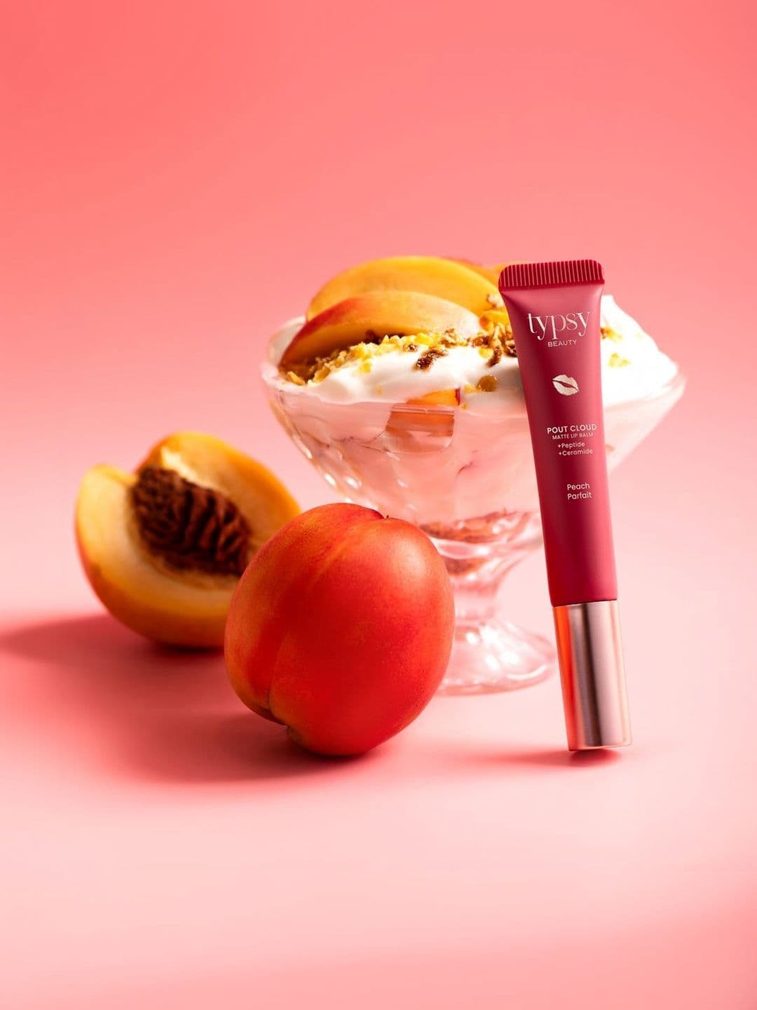 Typsy Beauty Pout Cloud Matte Lip Balm With Peptide & Ceramides - 8 g - Peach Parfait