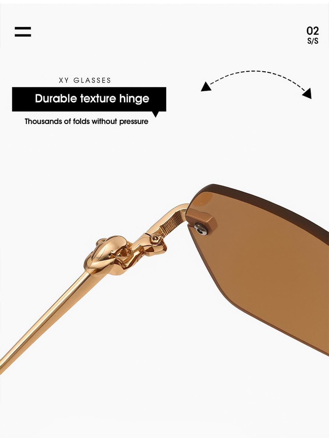 HAYDEN haiza Women Square Sunglasses with UV Protected Lens BROWN-TIGER