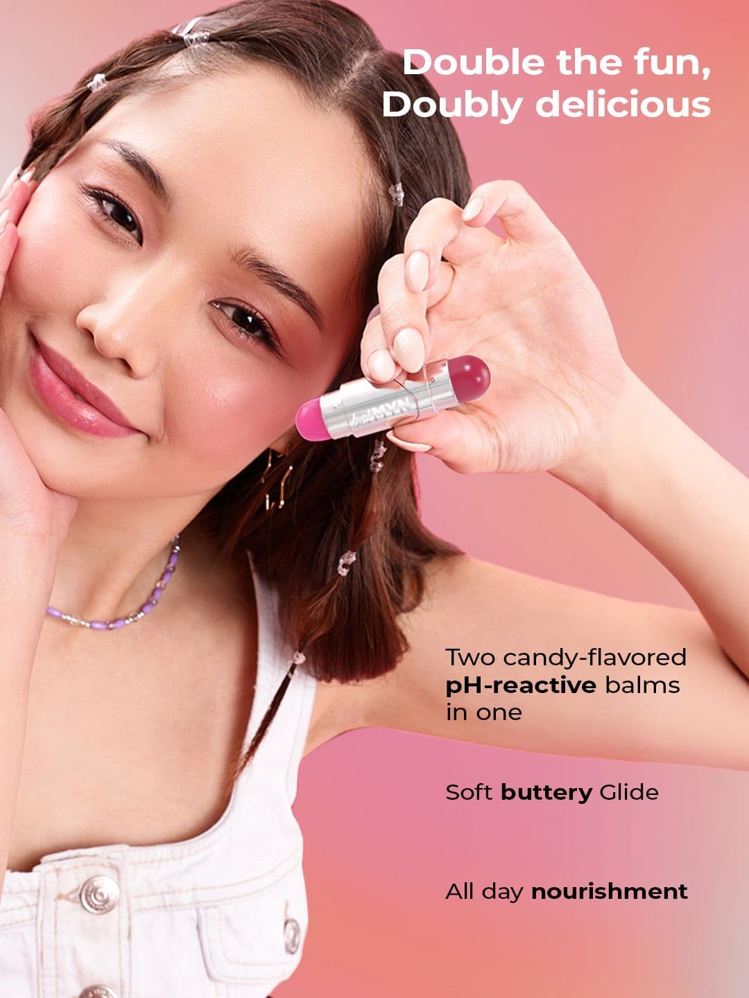 Be!Myn CandyTwist pH Lip Balm Duo - Bubble Peach LB04