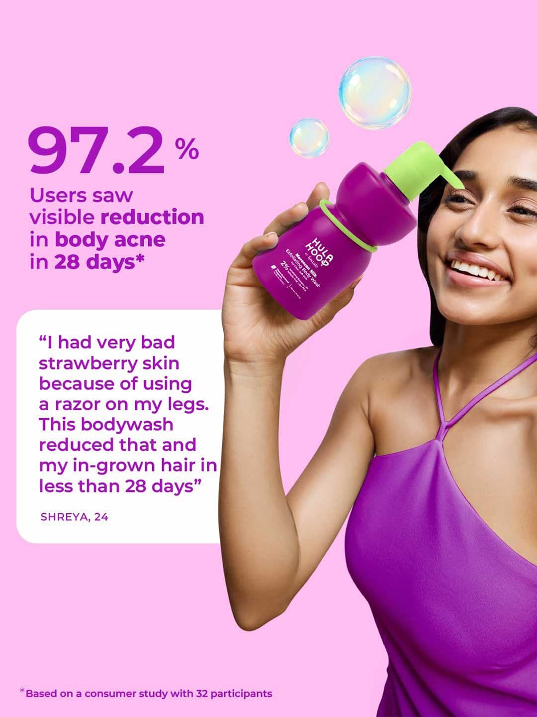 FoxTale Hula Hoop Exfoliating Body Wash to Exfoliate & Smoothen - 250ml