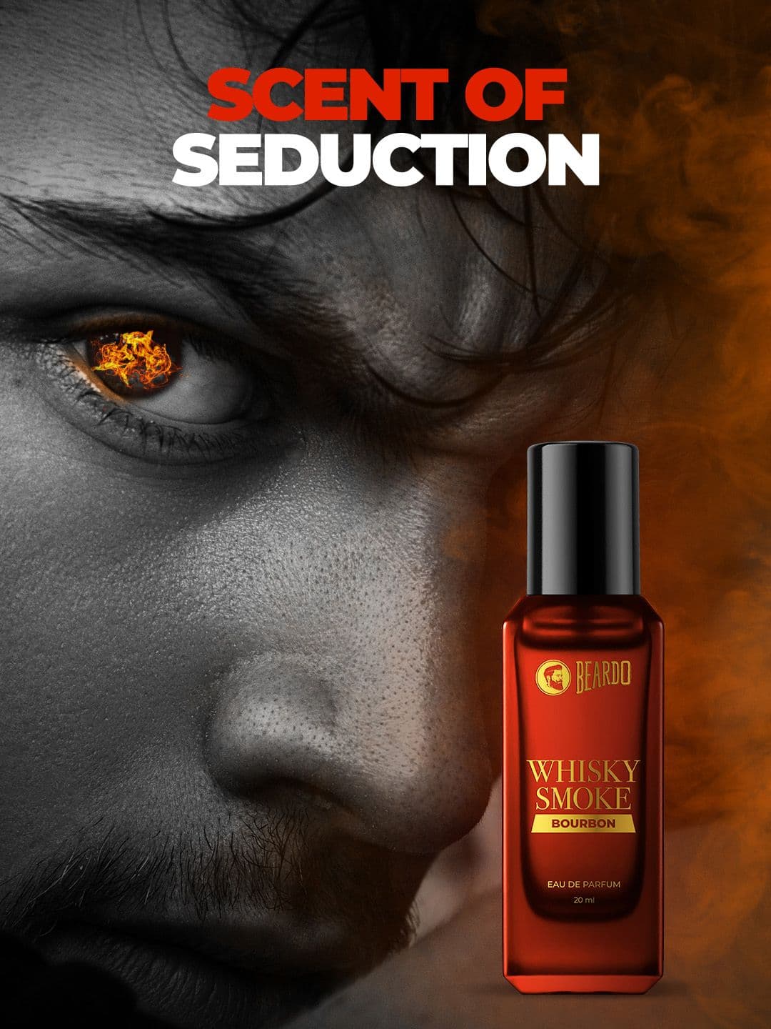 BEARDO Men Whisky Smoke Bourbon Long Lasting Eau De Parfum - 20 ml