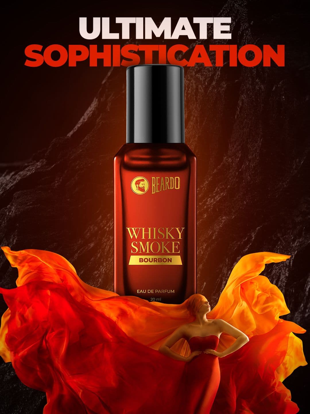 BEARDO Men Whisky Smoke Bourbon Long Lasting Eau De Parfum - 20 ml