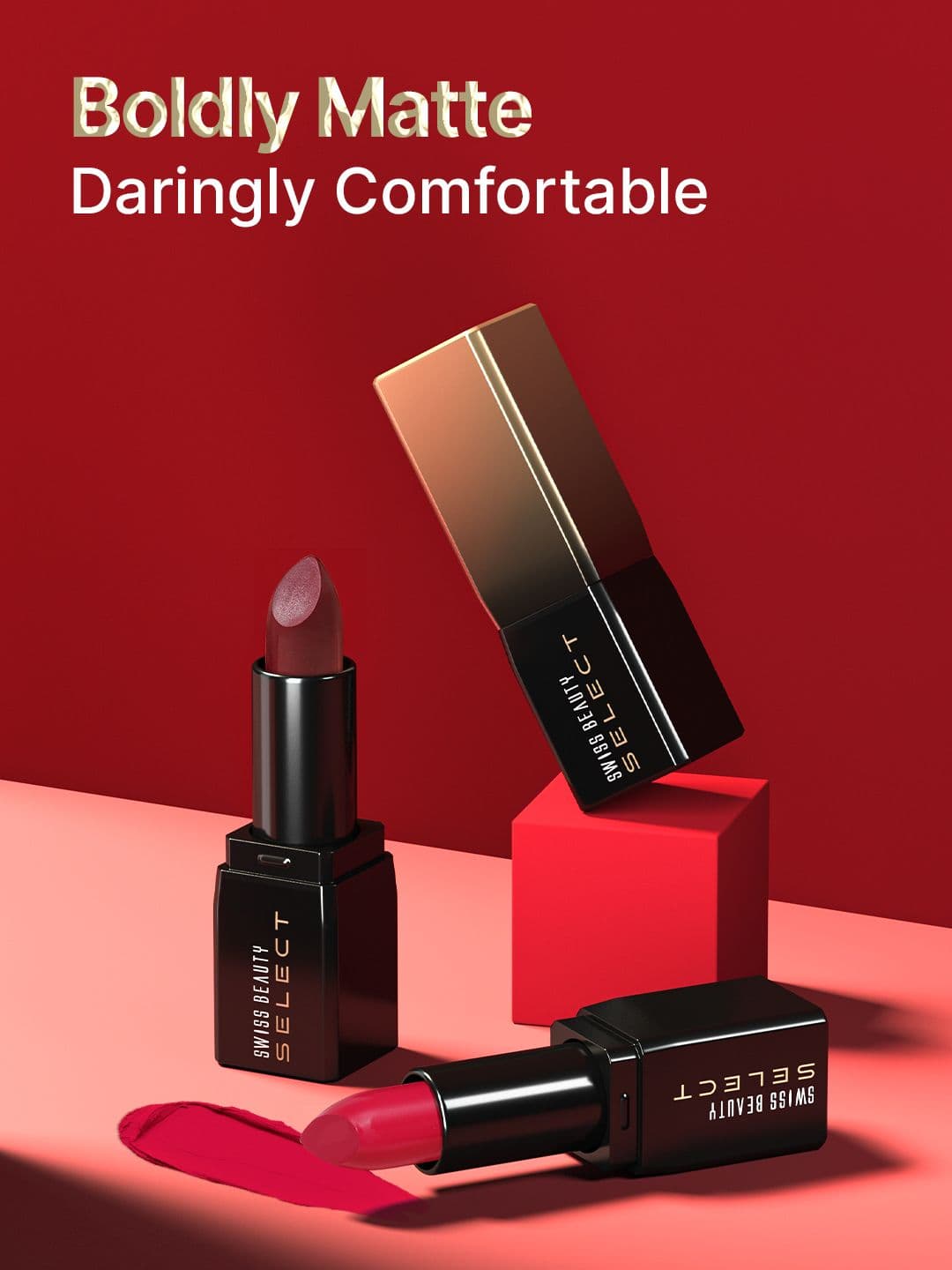SWISS BEAUTY Select Dare To Matte Lipstick 3.8g - Racing Red 10