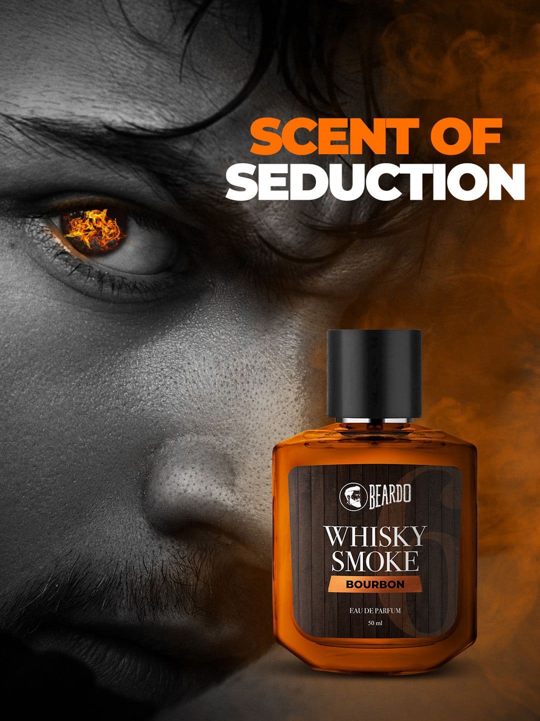 BEARDO Men Whisky Smoke Bourbon Long Lasting Eau De Parfum - 50 ml