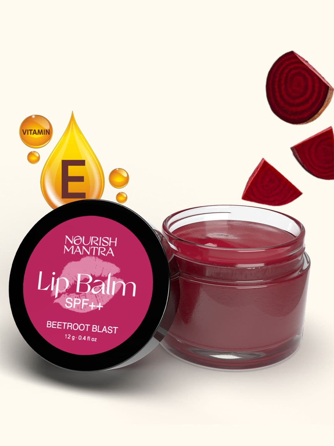 Nourish Mantra Beetroot Blast Lip Balm With SPF 12 g