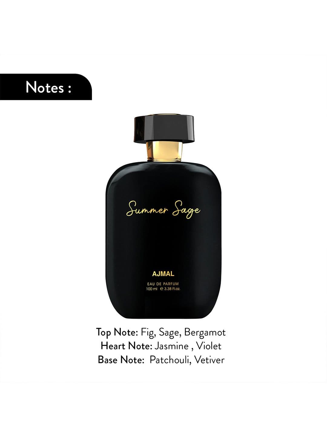 Ajmal Summer Sage Unisex Jasmine Musk Soft Scent Long Lasting EDP Perfume - 100ml