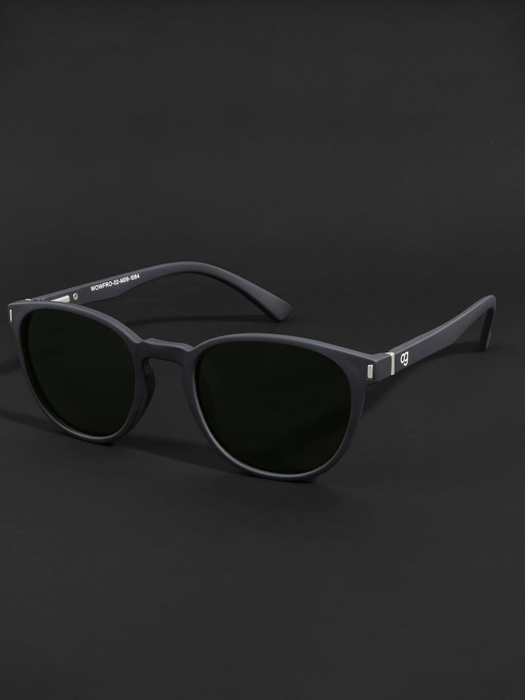 Woggles Unisex Round Sunglasses with Polarised Lens-WOWFRO-02-M09-1084-M