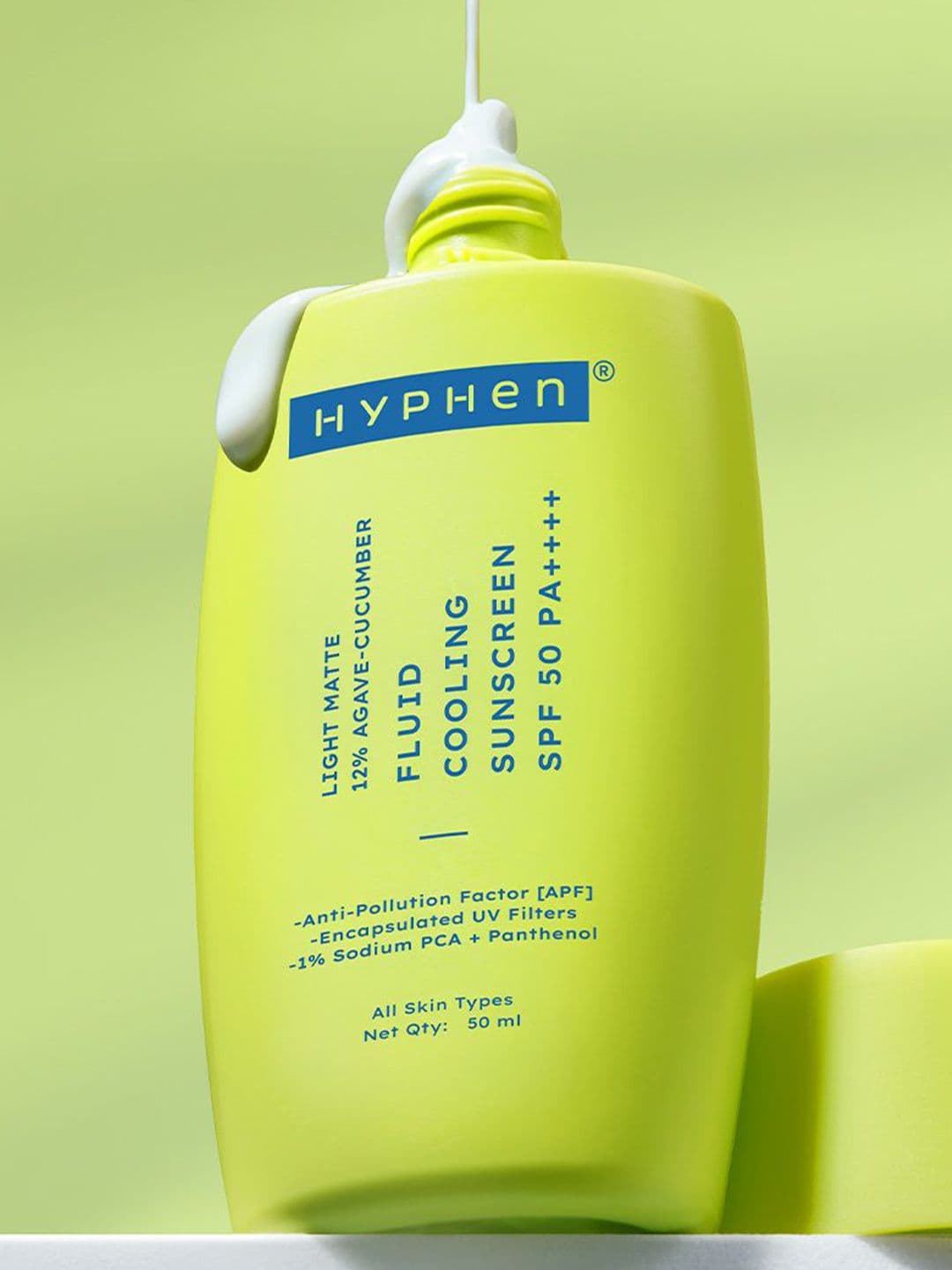 Hyphen Fluid Cooling Sunscreen SPF50 PA++++ - Ultra Lightweight 8 Hrs Protection-50ml