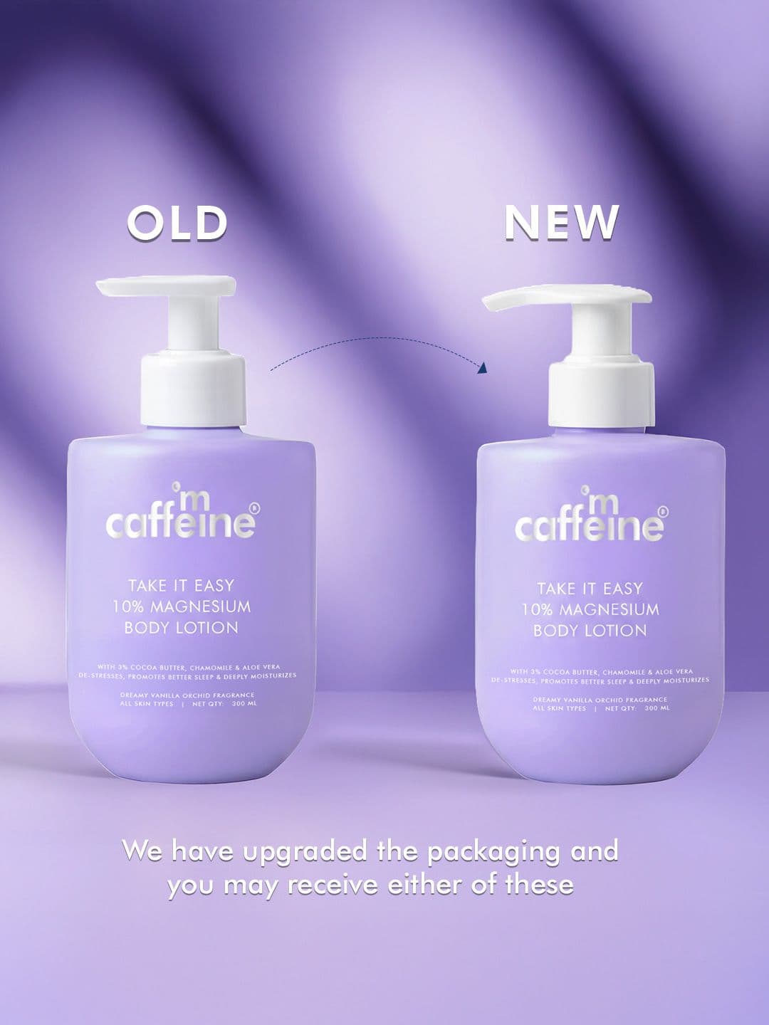 MCaffeine 10% Magnesium Body Lotion for 3X Stress Reduction, Better Sleep - Vanilla -300ml