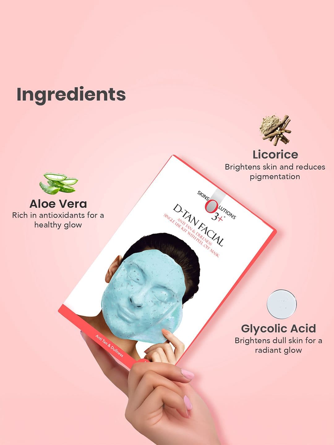 O3 D-Tan Anti-Tan & Dullness Peel Off Mask Facial Kit 45 g