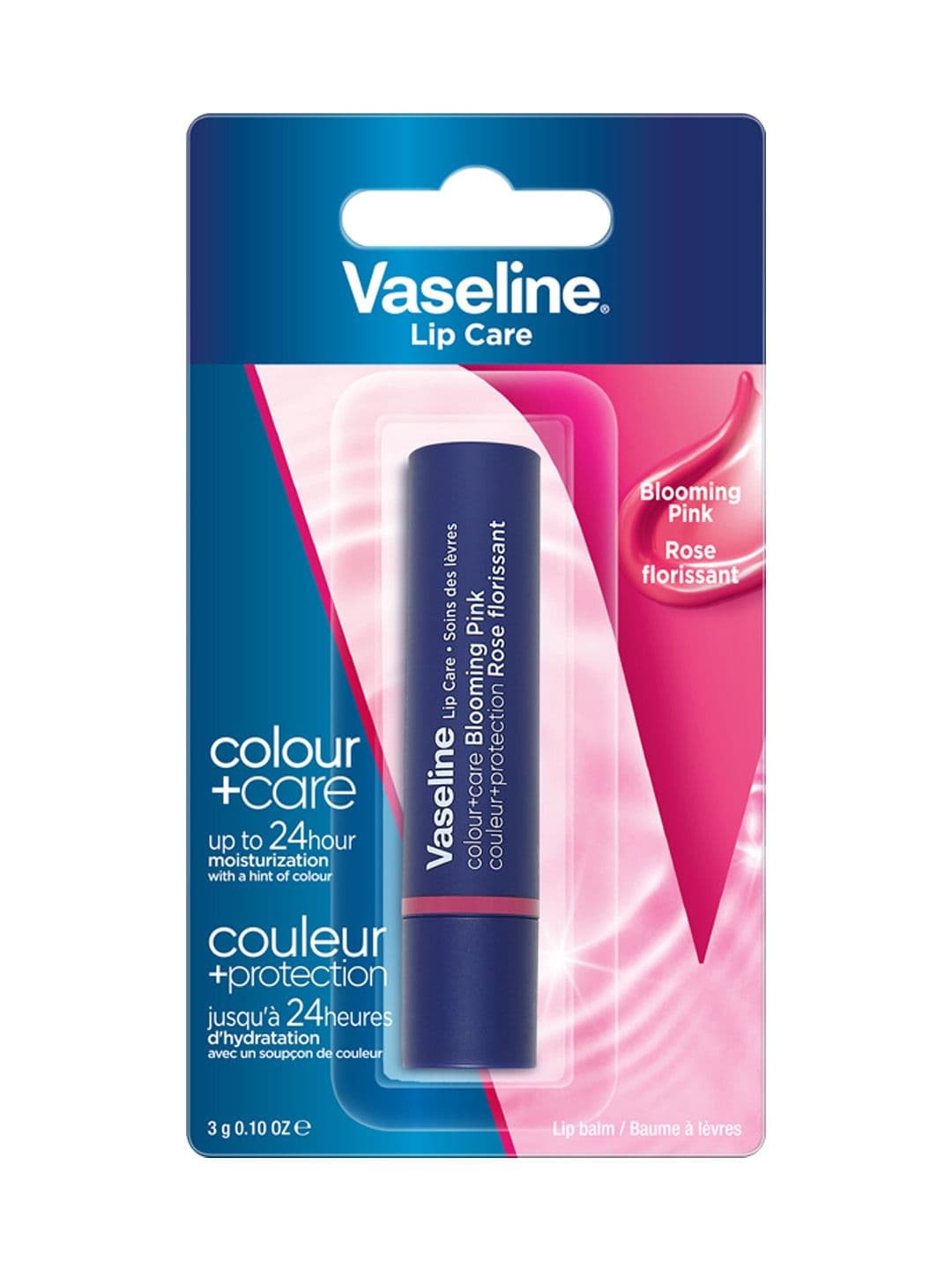 Vaseline Colour+Care Tinted Lip Balm Stick with Shea Butter 3g - Blooming Pink