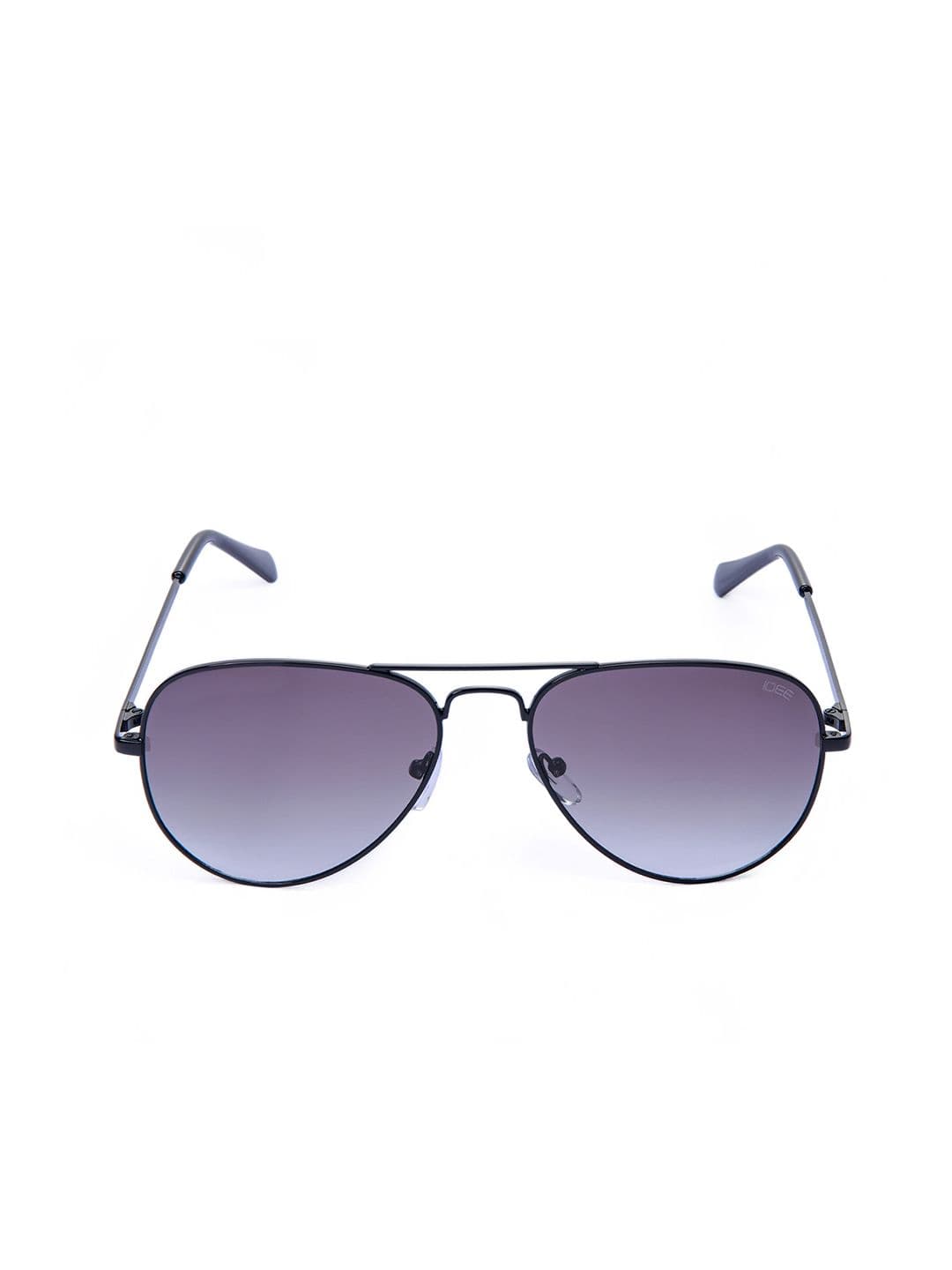 IDEE Unisex Black Lens & Black Aviator Sunglasses with UV Protected Lens