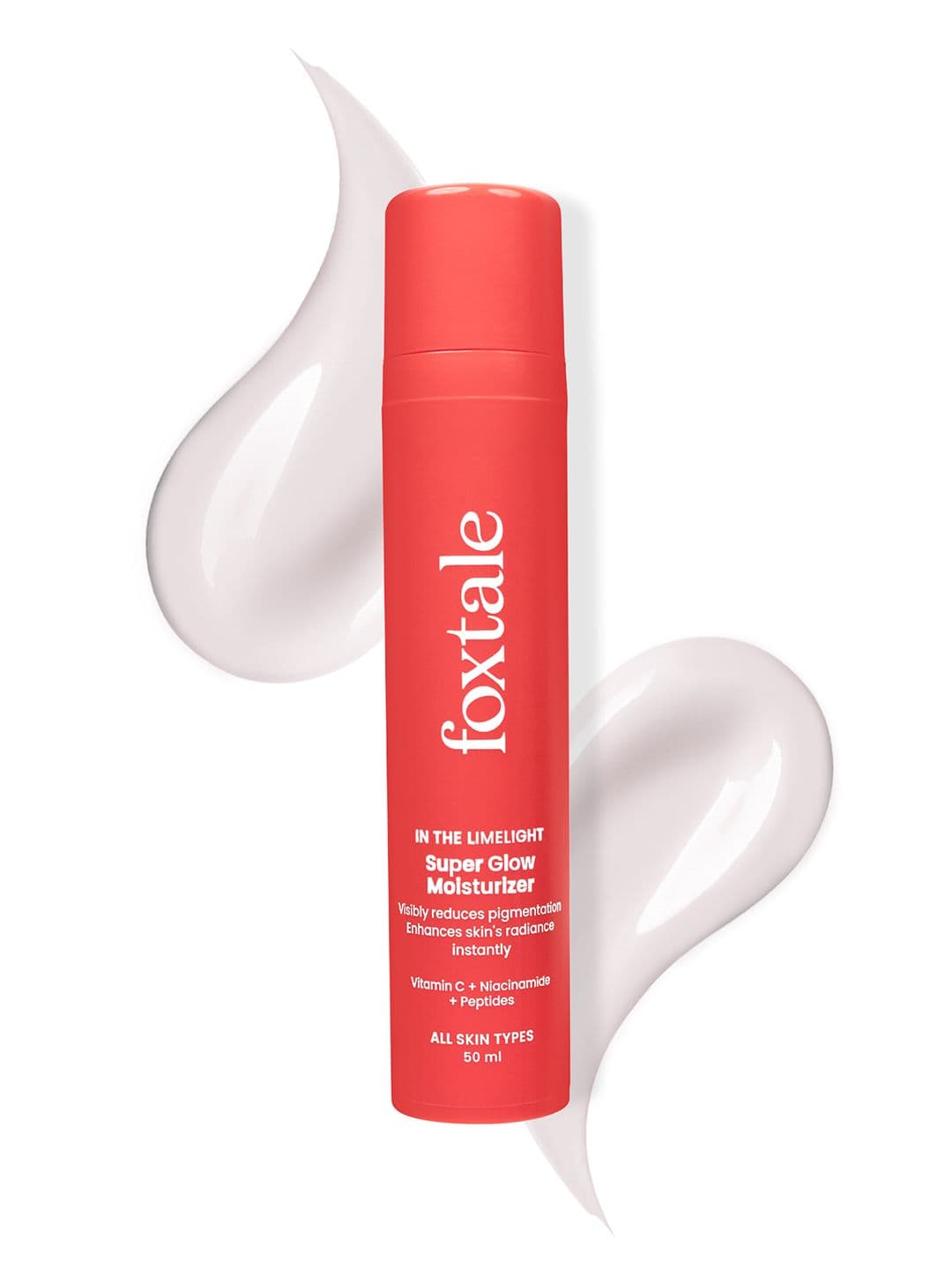 Foxtale Vitamin C Super Glow Moisturiser with Niacinamide & Peptides - 50ml